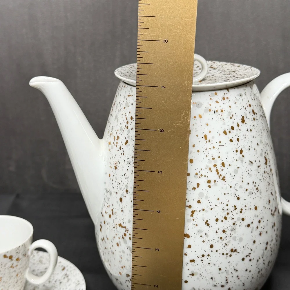 Vintage 1950s Raymond Loewy Rosenthal Continental China Spatter Coffee Set 14pc